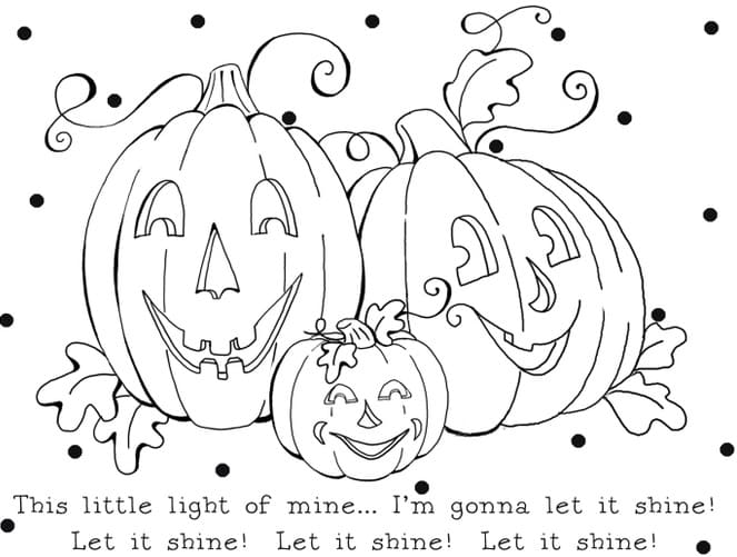 Christian Halloween Image Coloring Page