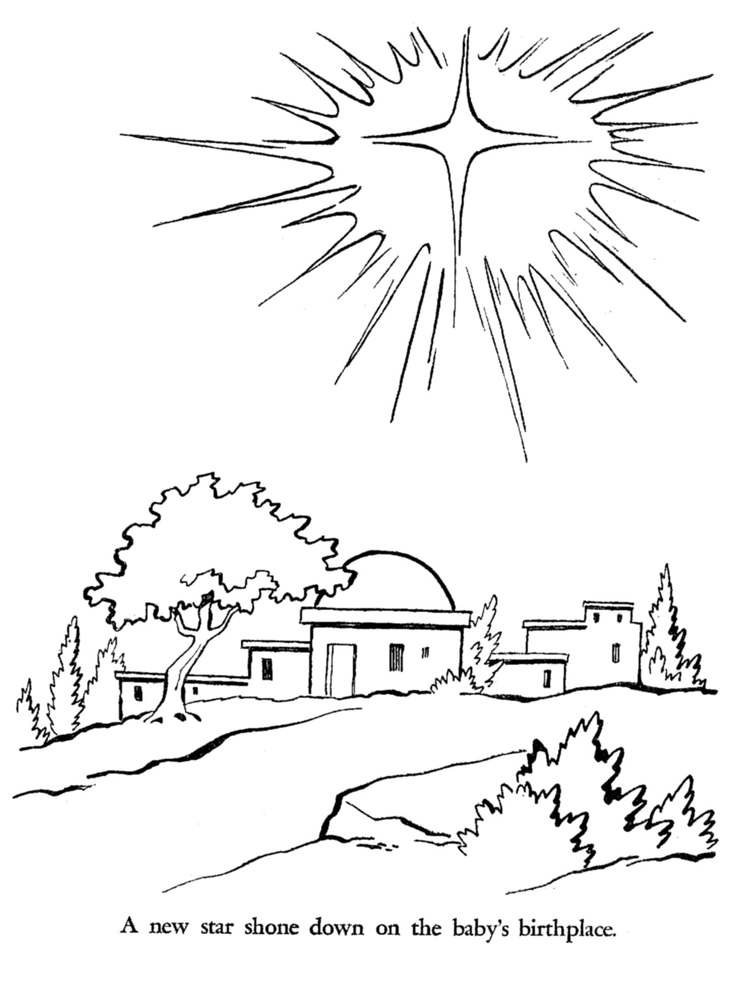 Christmas Bethlehem Coloring Page