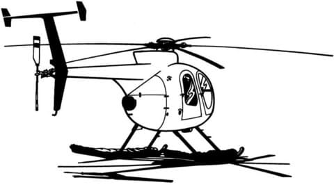 Civil Helicopter Coloring Page