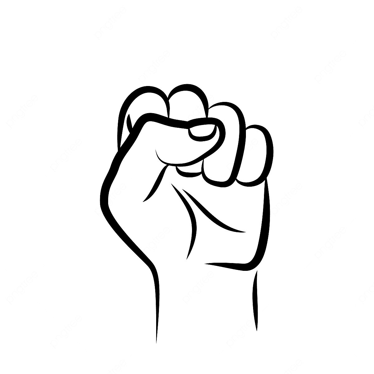 Closed Fist Vector Clipart