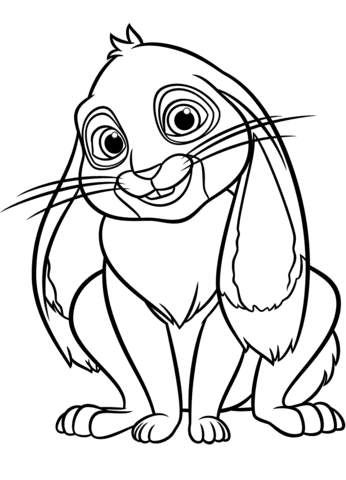 Clover The Rabbit From Sofia The First Coloring Page