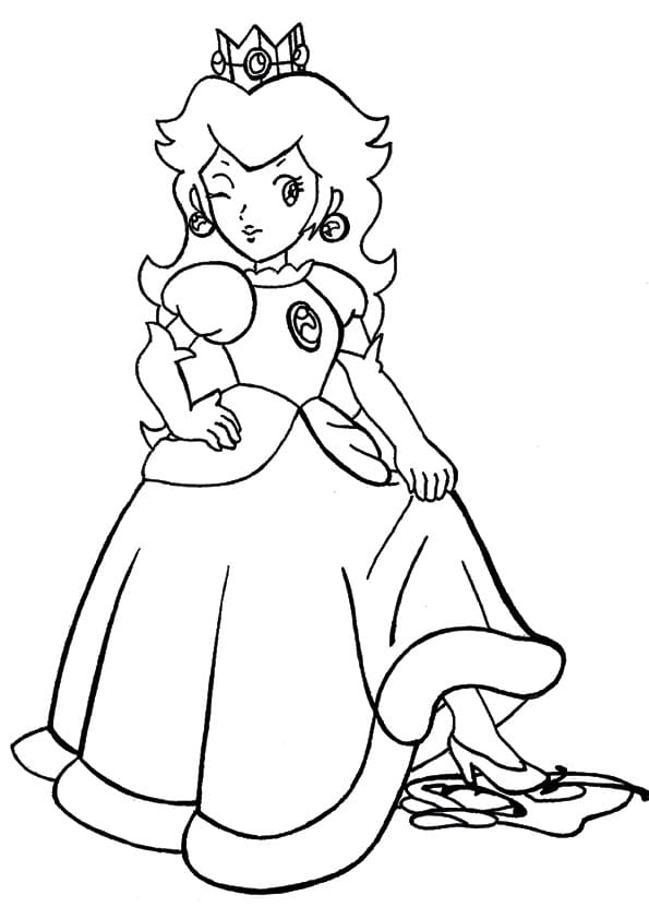 Commission Go Princess Peach For Children Coloring Page