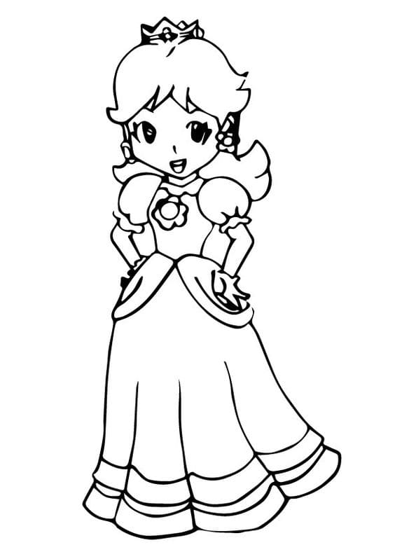 Commission Go Princess Peach Picture Coloring Page