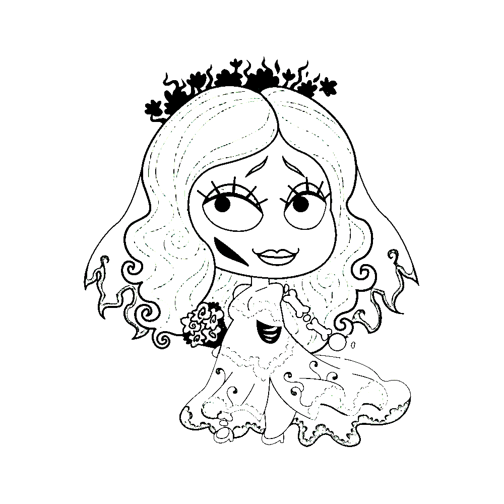Corpse Bride Beautiful Coloring Page