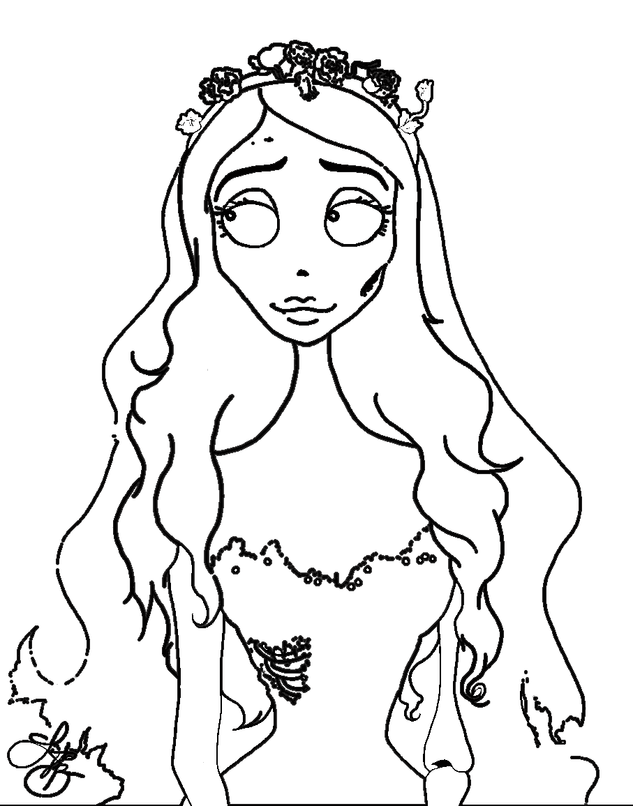 Corpse Bride Image For Kids Coloring Page