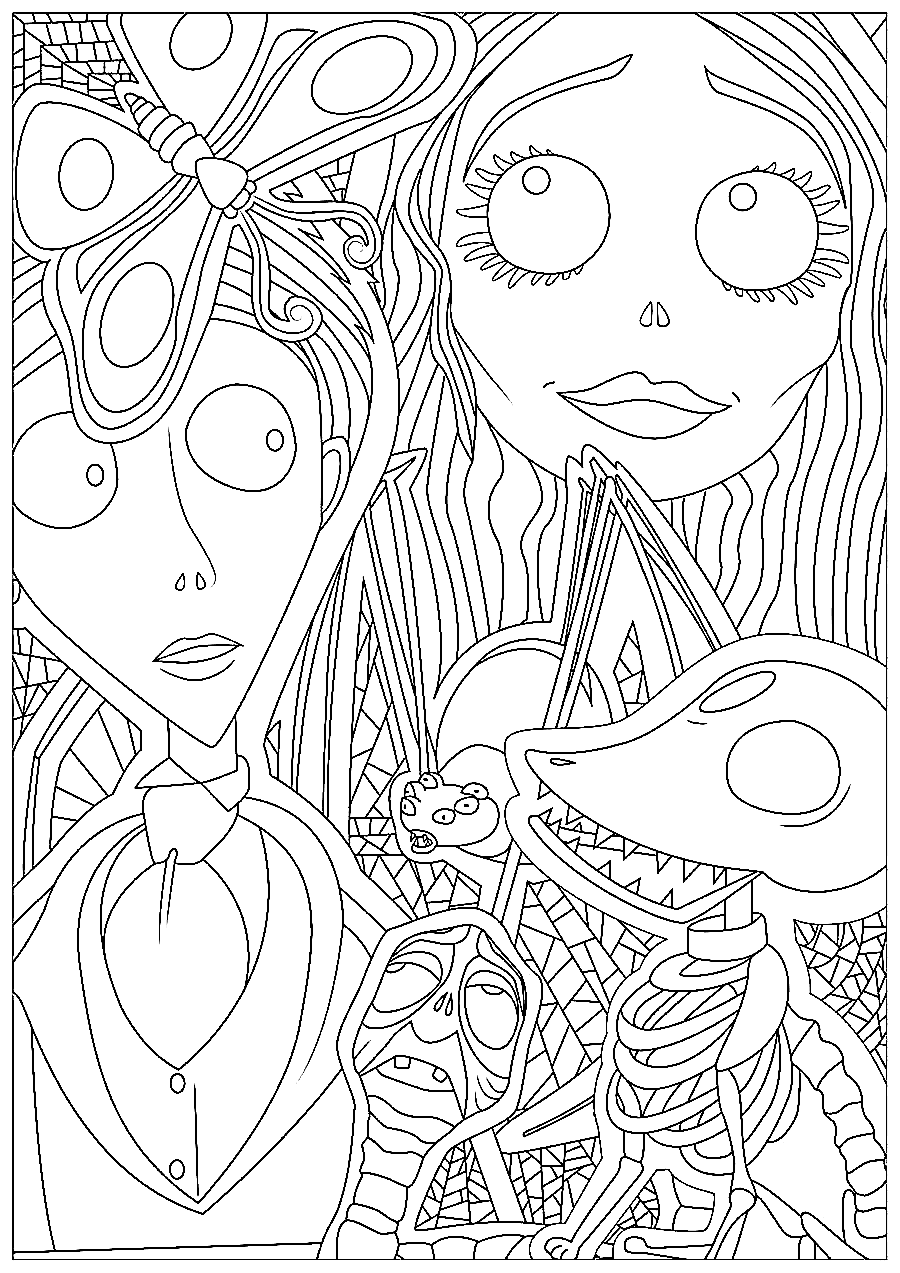 Corpse Bride Picture For Children Coloring Page