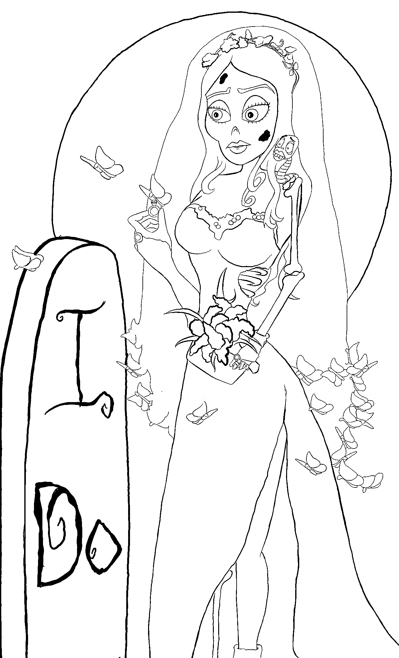 Corpse Bride Picture For Kids Coloring Page