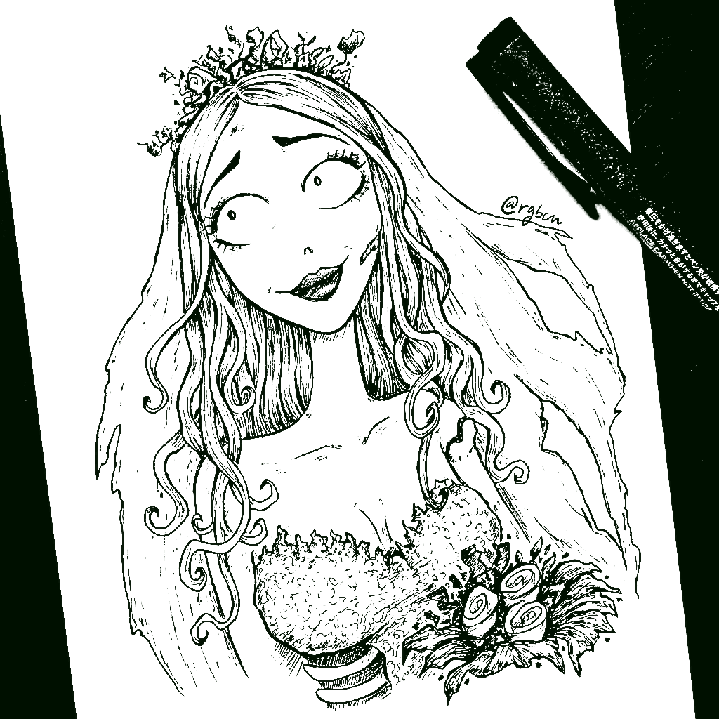 Corpse Bride Printable For Children Coloring Page