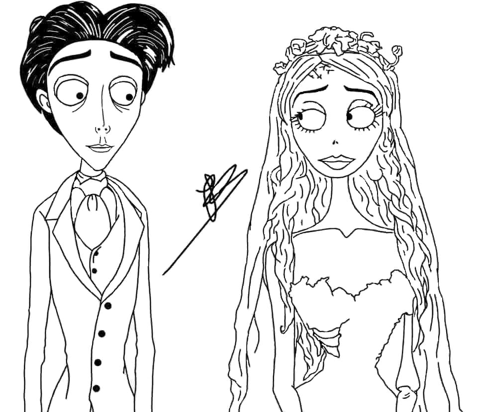 Corpse Bride Sweet Image For Kids Coloring Page