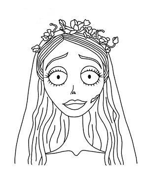 Corpse Bride Sweet Picture Coloring Page
