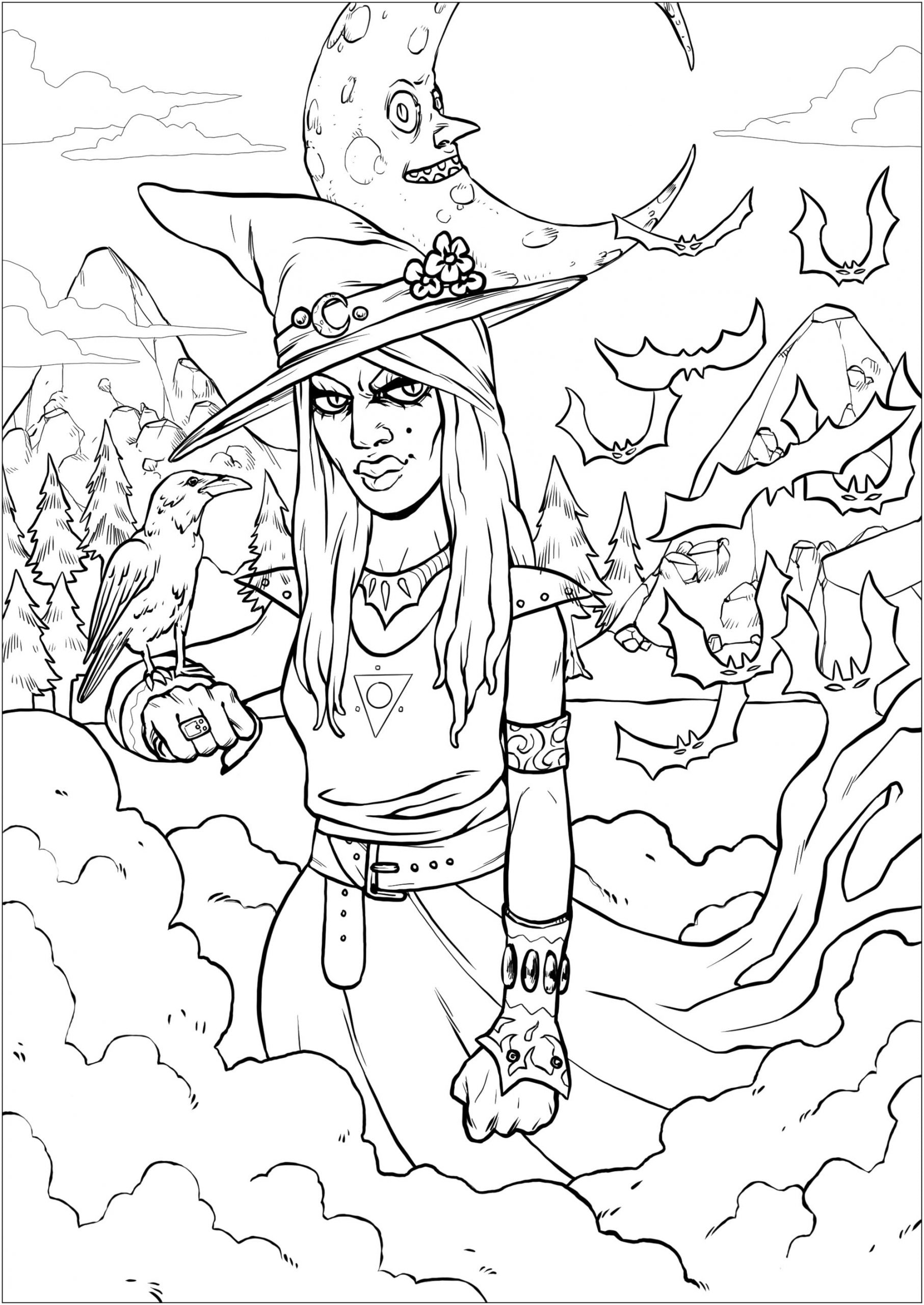 Couple Of Vampires For Children Coloring Page