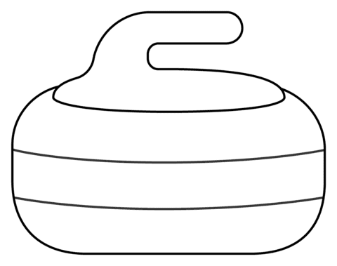 Curling Stone Emoji Image Coloring Page