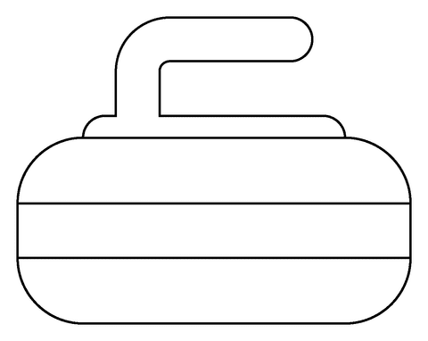 Curling Stone Emoji Coloring Page