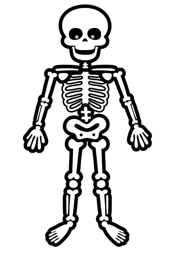 Cute Cartoon Skeleton Printable