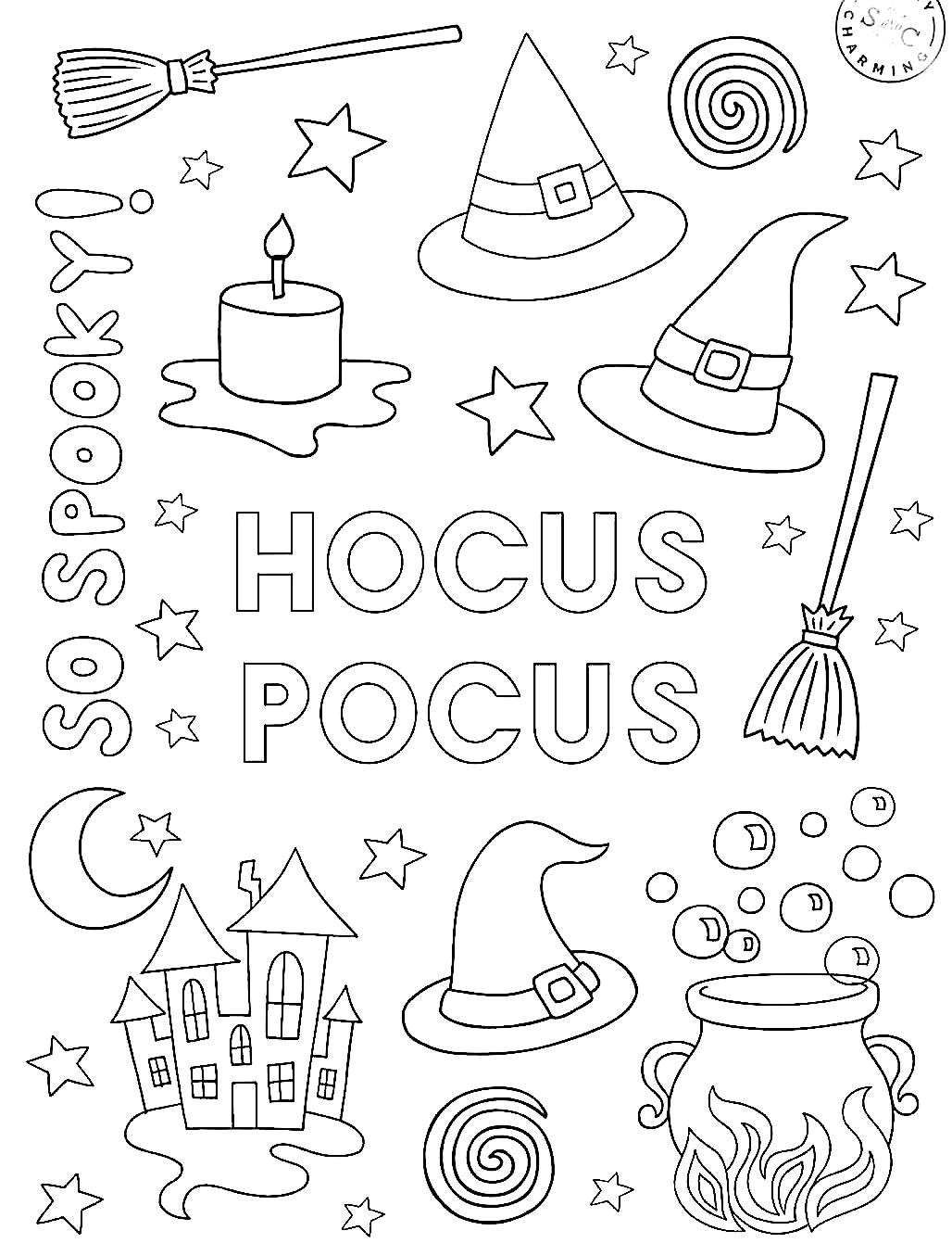 Cute Halloween For Children Coloring Page