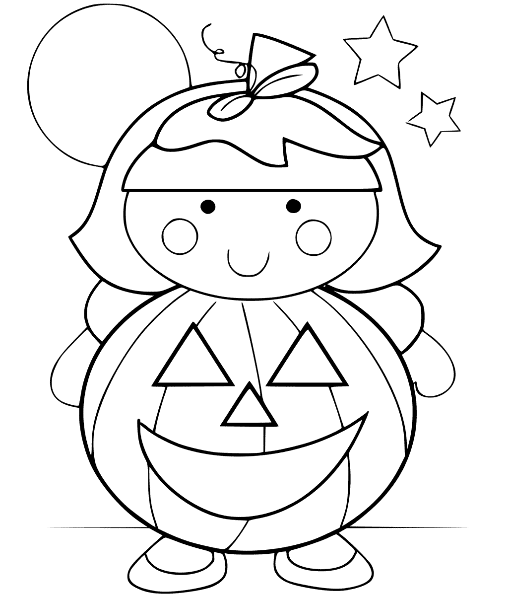 Cute Halloween Free Printable Coloring Page