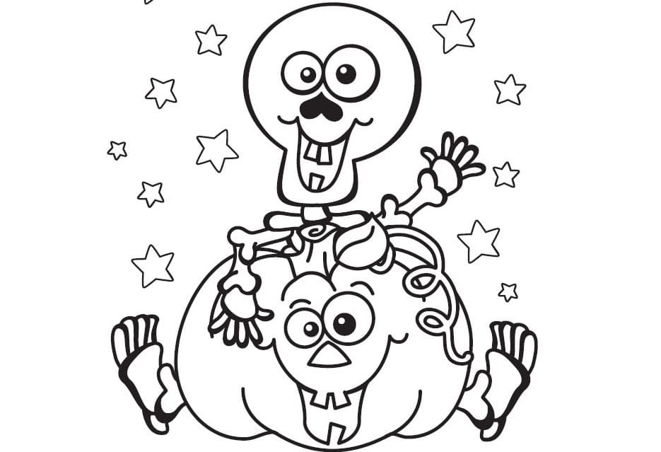 Cute Halloween Printable Coloring Page