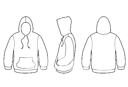 Cute Hoodie For Children Coloring Page