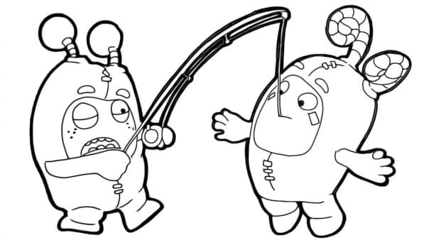 Cute Oddbods For Kids Image Coloring Page