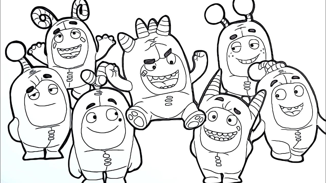 Cute Oddbods For Kids Coloring Page