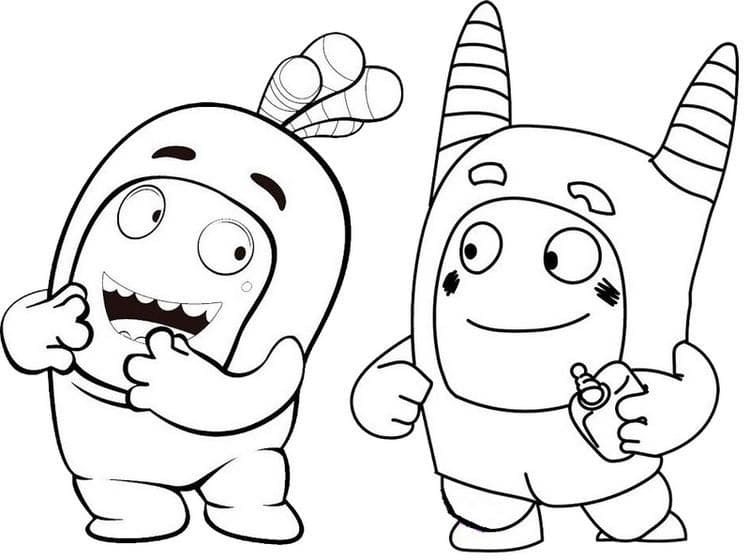 Cute Oddbods Image For Children Coloring Page
