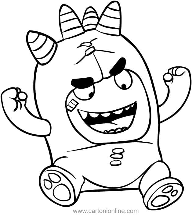 Cute Oddbods Image Coloring Page