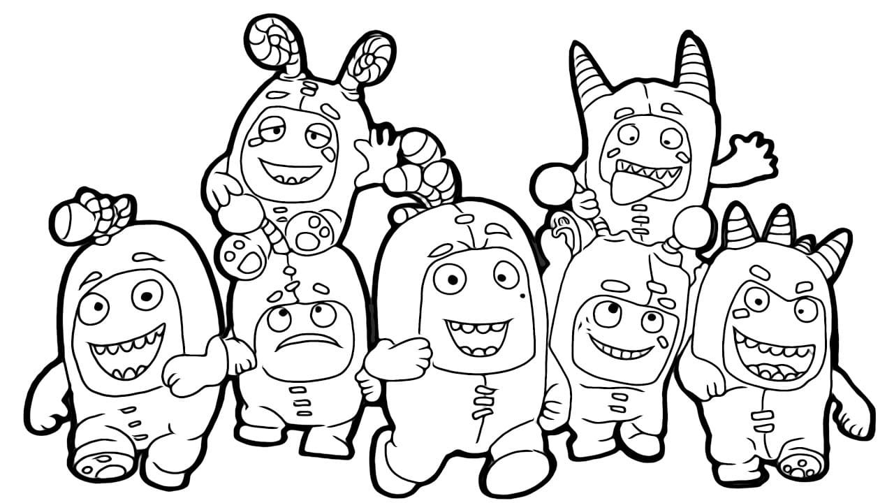 Cute Oddbods Picture For Children Coloring Page