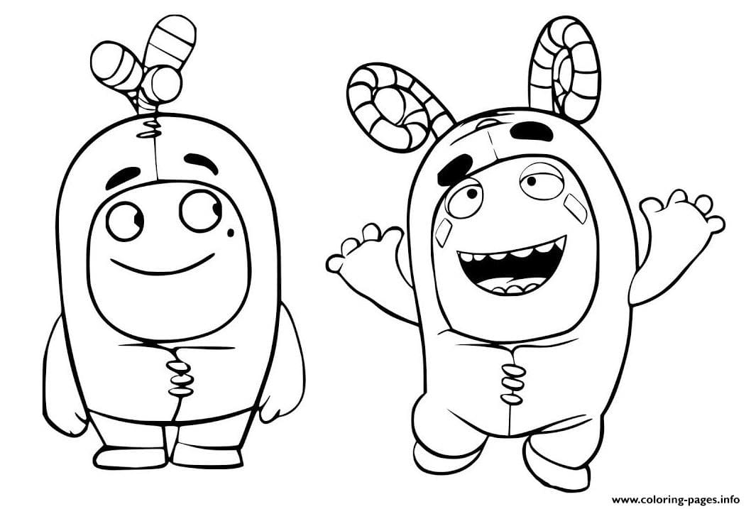 Cute Oddbods Picture For Kids Coloring Page