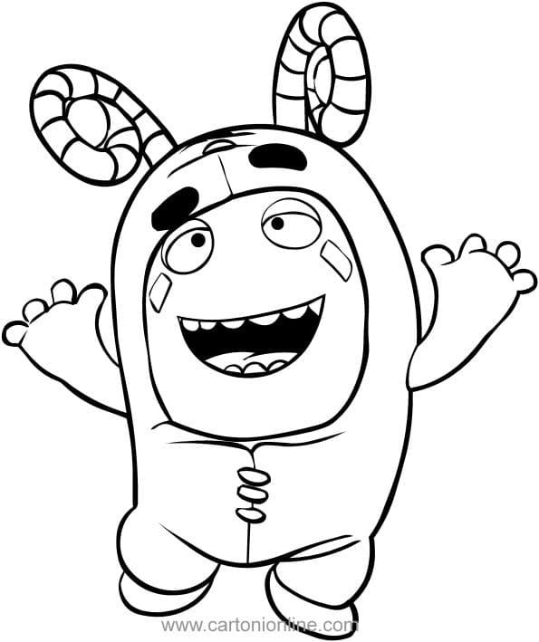 Cute Oddbods Picture Coloring Page