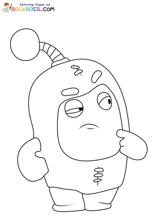 Dear Oddbod Thought Coloring Page