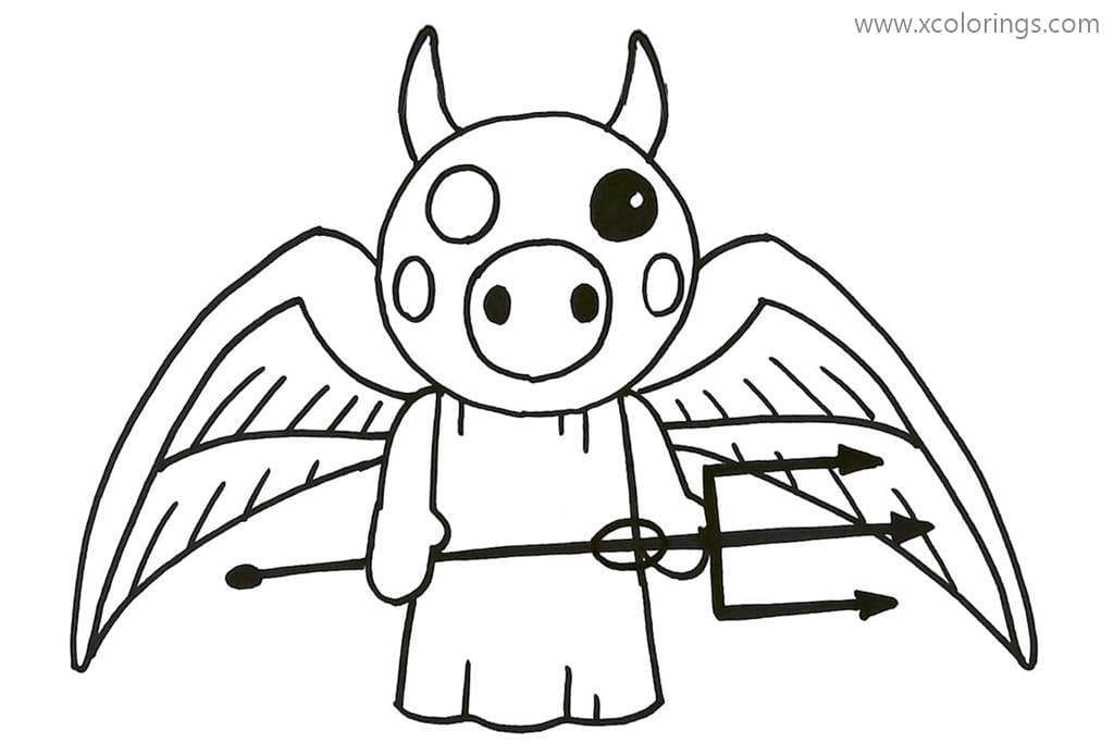 Demon From Piggy Roblox Coloring Page
