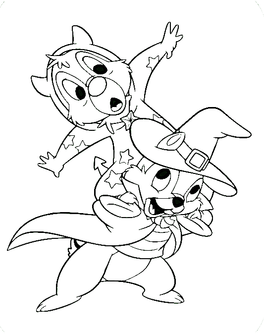 Disney Halloween Funny Image Coloring Page