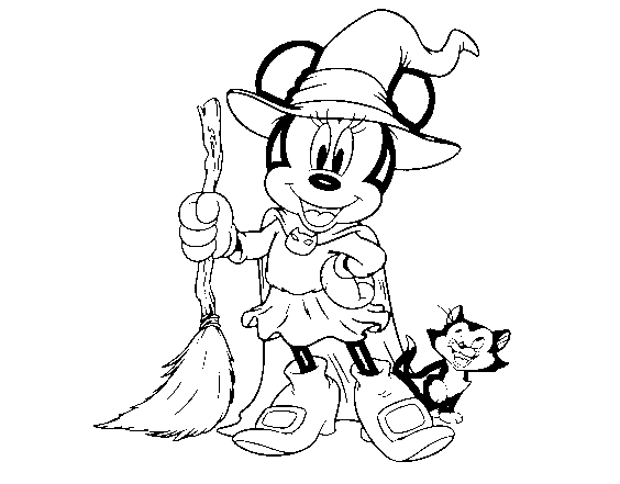 Disney Halloween Lovely Image Coloring Page