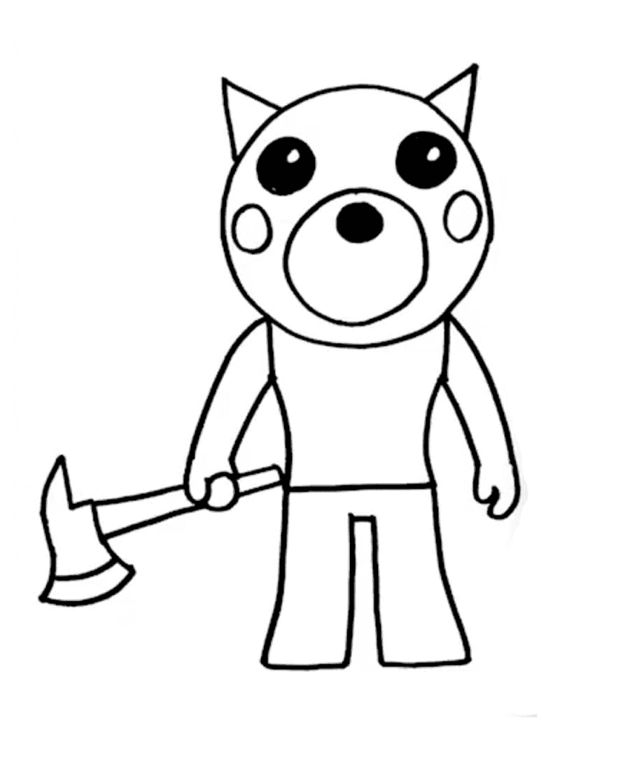 Doggy Piggy Coloring Page