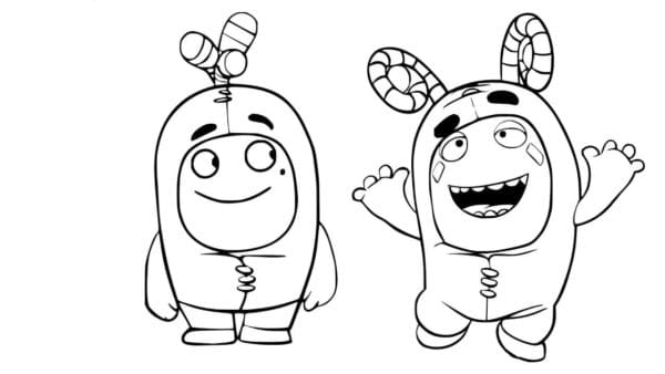Drawing Of The Oddbods Picture Coloring Page