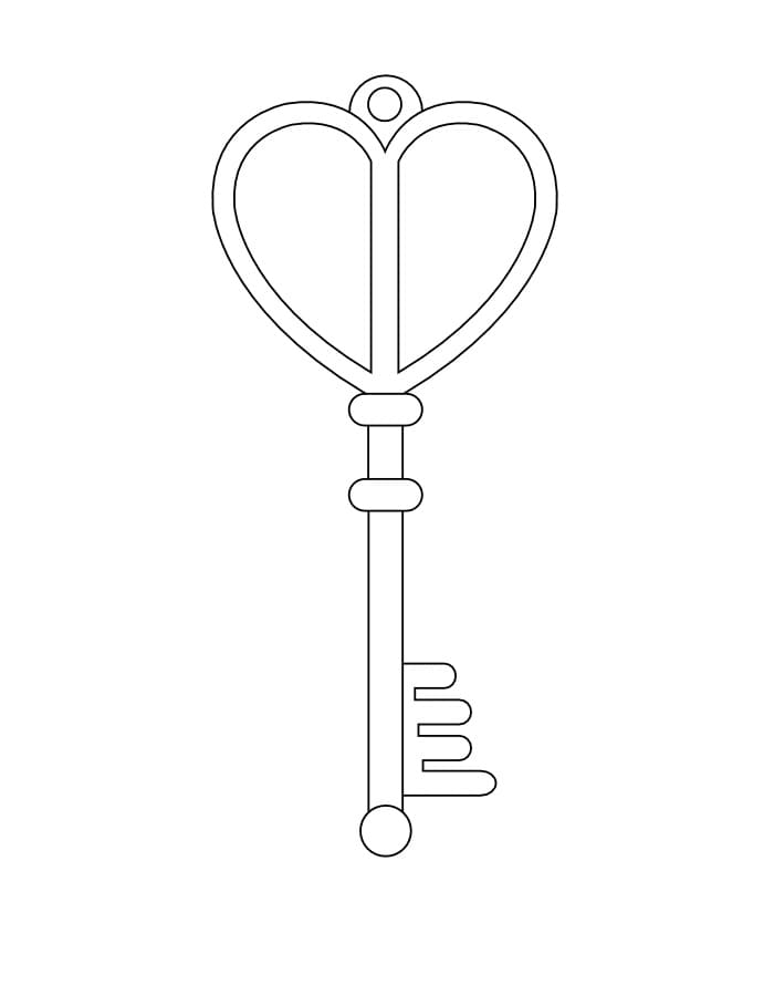 Easy Key For Kids Coloring Page