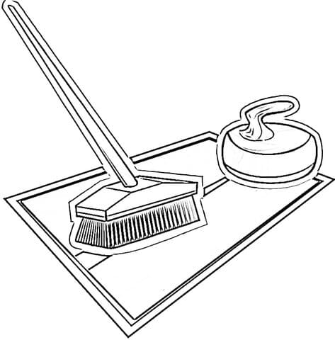 Equipment For Curling Coloring Page