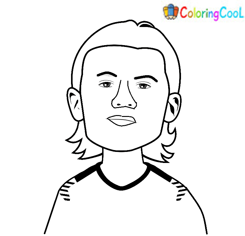 Erling Haaland Lovely Printable Coloring Page