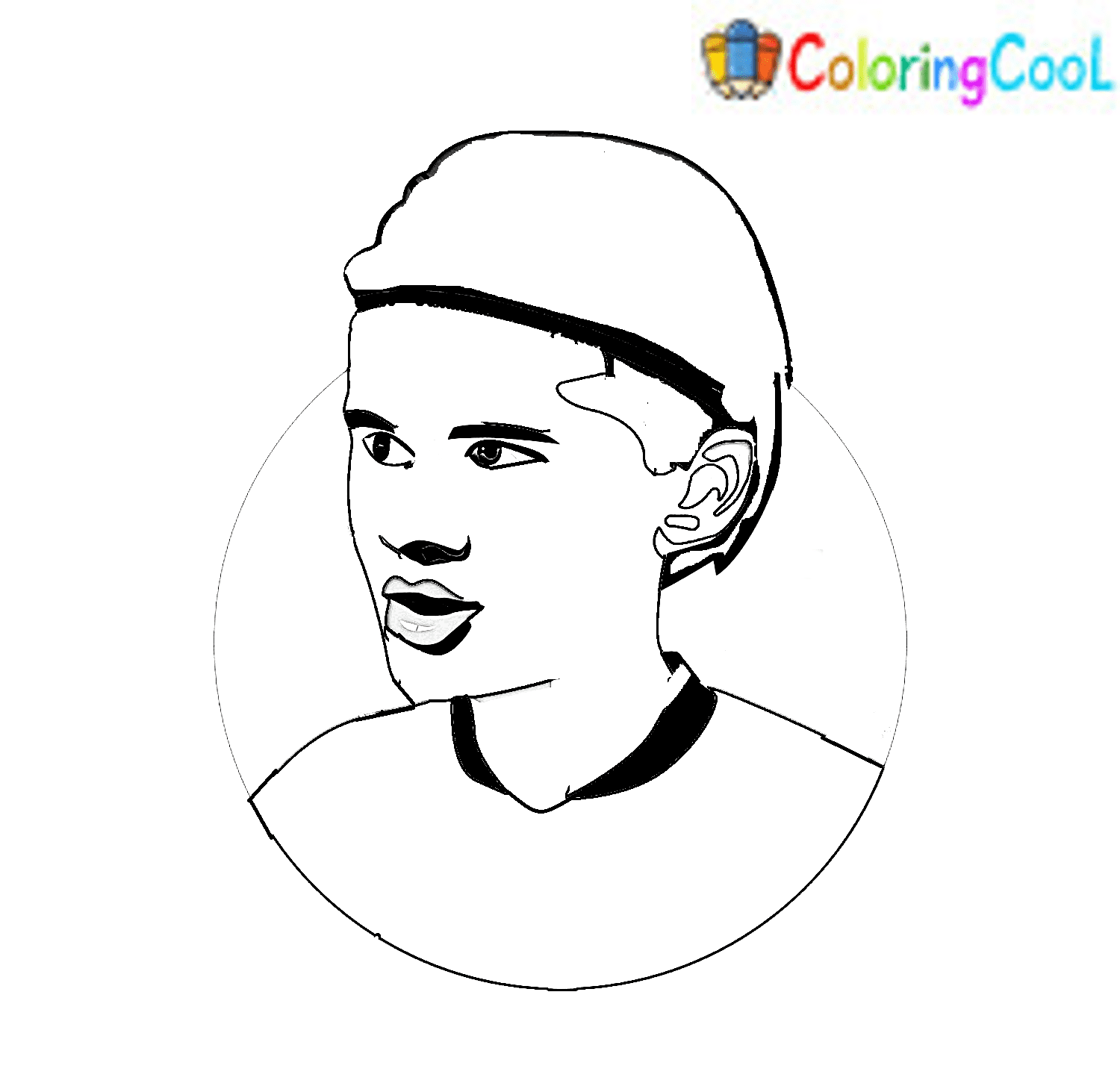 Erling Haaland Sweet Image Coloring Page
