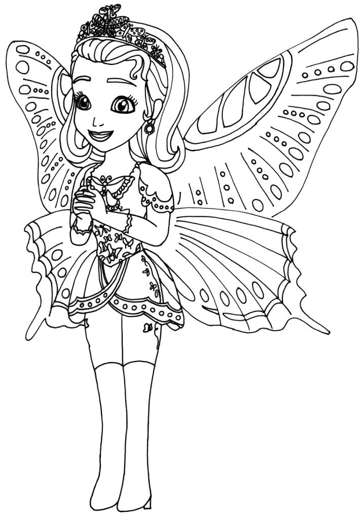 Fairy Sofia The First Coloring Page