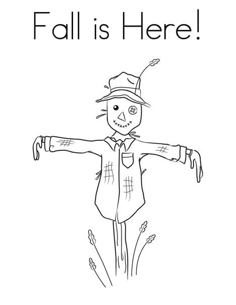 Fall Is Here Coloring Page