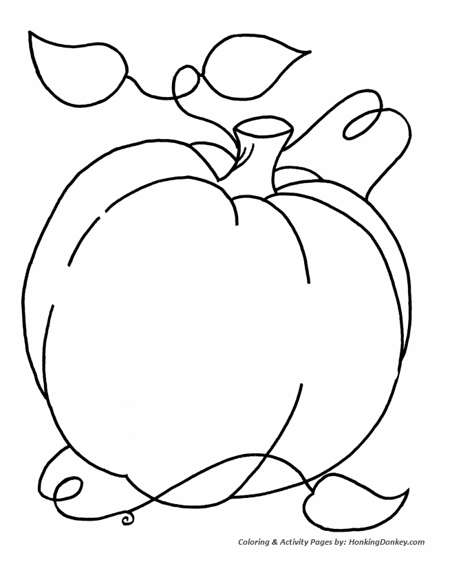 Fall Pumpkin For Children Coloring Page