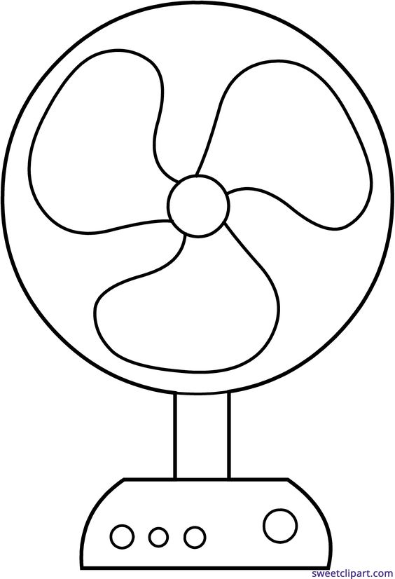 Fan Cute Image For Kids Coloring Page