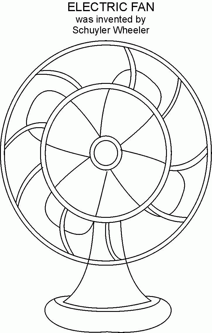 Fan Drawing Coloring Page