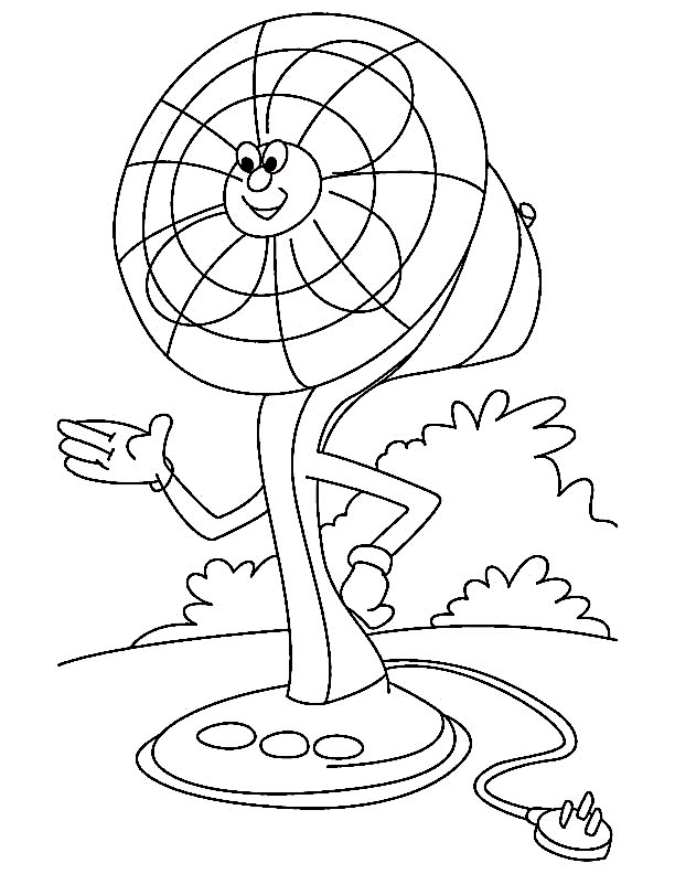 Fan Picture For Kids Coloring Page