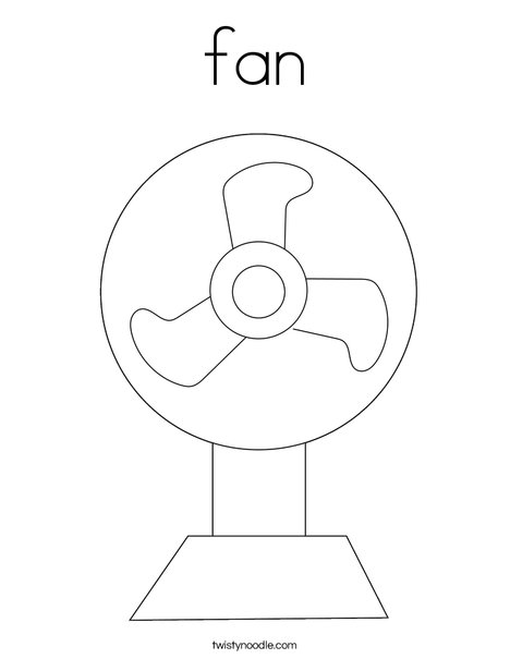 Fan Printable Coloring Page