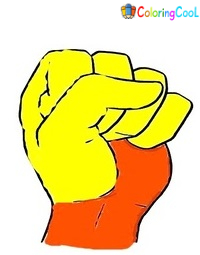 Fist Drawing Is Made In 10 Simple Steps Coloring Page