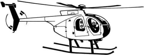 Flying Helicopter Coloring Page