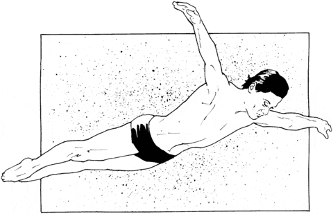 Forward Dive Coloring Page