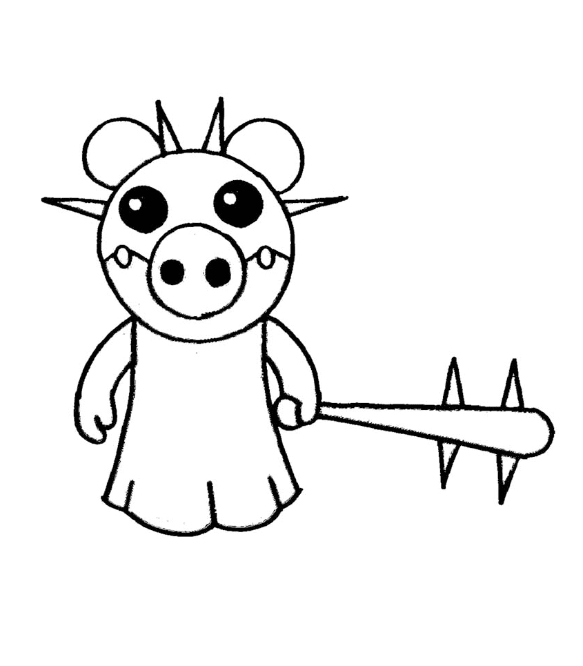 Frostiggy Roblox Piggy Coloring Page